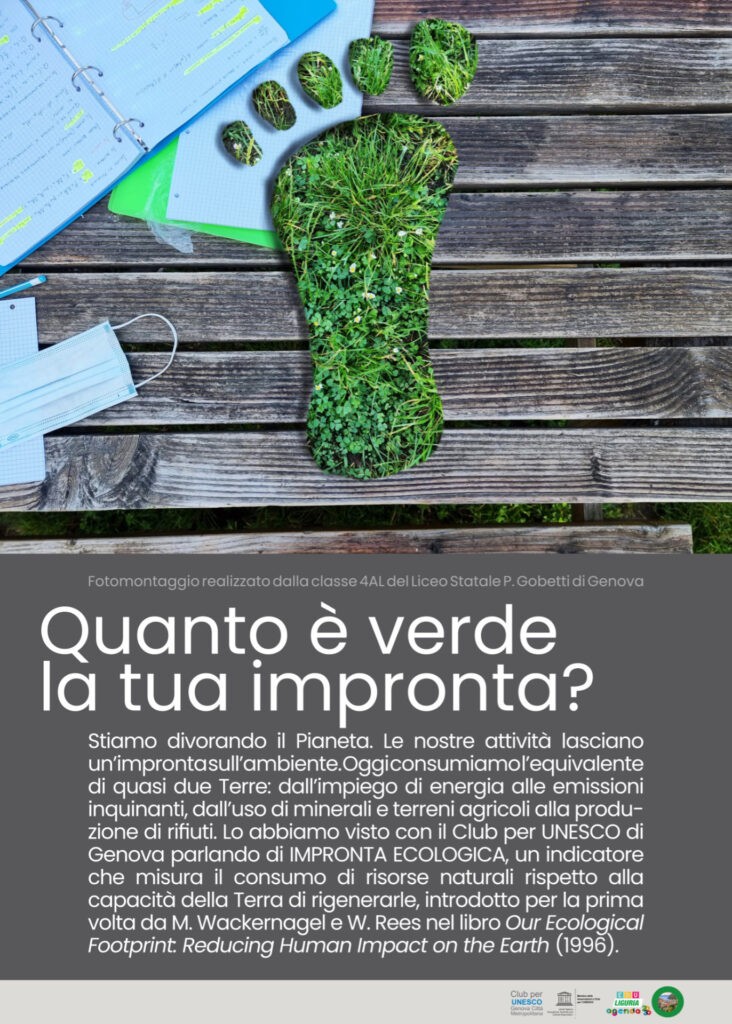 L'impronta ecologica (pannello mostra EDU Liguria 2020/2021)
